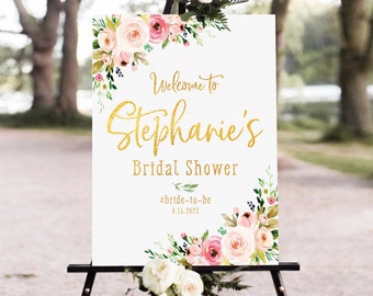 Bridal Shower decoration, Bridal Shower Welcome Sign, Bridal Shower sign, Bridal shower invitation, printable sign, Bridal Brunch Sign, Sign