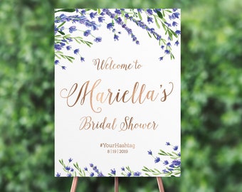 Purple Shower sign, Lavender Bridal shower, Bridal Shower sign, Bridal Shower Welcome Sign, Bridal shower decor, Welcome sign bridal shower