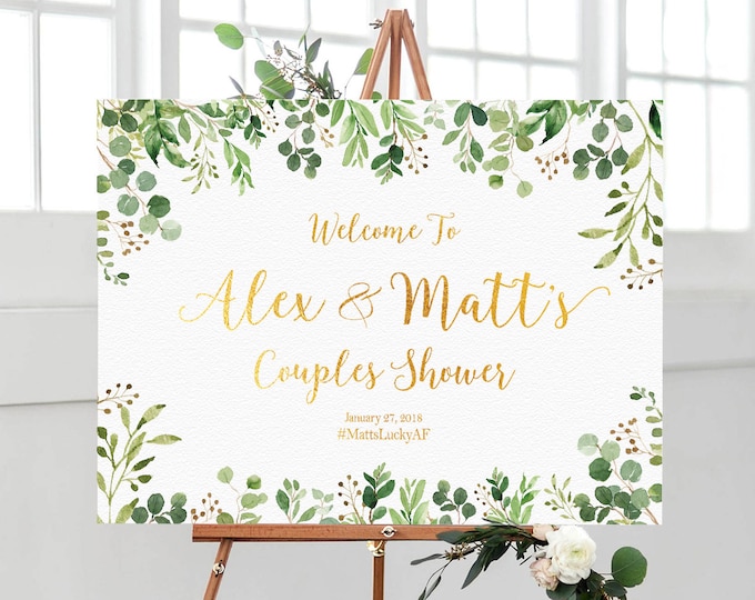 Couples Shower Sign Wedding Welcome Sign Bridal Shower Sign - Etsy