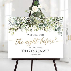 Placa para jantar de ensaio, Placa para ensaio de casamento, Decoração de ensaio com vegetação, Placa de boas-vindas para casamento, Decorações de casamento com vegetação, Placas para ensaio