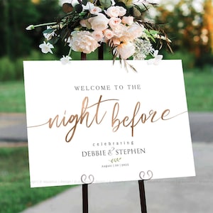 Rehearsal Sign, Rehearsal Dinner Sign, Wedding Rehearsal Sign, Rehearsal Dinner Decor, Wedding welcome sign, the Night Before Wedding sign