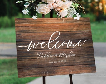 Wedding Welcome Sign, Wedding signs, Welcome Wedding Sign, Wood Wedding Sign, Rustic Wedding Decorations, Digital copy, Printable, Wood sign