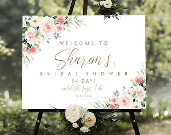 Bridal Shower decoration, Bridal Shower Welcome Sign, Bridal Shower sign, Bridal shower invite, Bridal shower Poster, Bridal Shower banner
