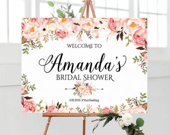 Bridal Shower Welcome Sign, Bridal Shower sign, Bridal Shower decoration, Bridal shower Poster, Bridal shower Invitation, Shower signs