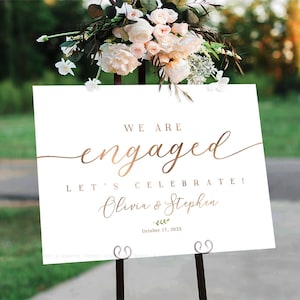 Engagement party sign, Engagement welcome sign, Engagement Decor, Engagement party decorations, Engagement Sign, Engaged sign, Signs