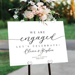 Engagement sign, Engagement welcome sign, Engagement party Sign, Engagement party decorations, Rustic Engagement decor, We are engaged