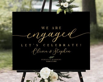 Engagement sign, Engagement welcome sign, Engagement party Sign, Engagement party decorations, Rustic Engagement decor, We are engaged