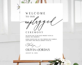 Unplugged ceremony sign, Wedding Welcome Sign, Wedding signs, Unplugged wedding sign, Unplugged wedding, Unplugged wedding ceremony sign
