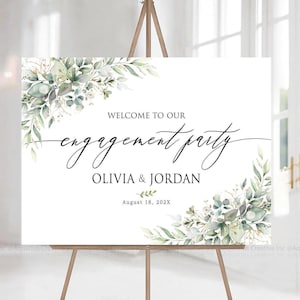 Engagement party sign, Engagement welcome sign, Engagement Decor, Engagement party decorations, Engagement Sign, Engaged sign, Signs