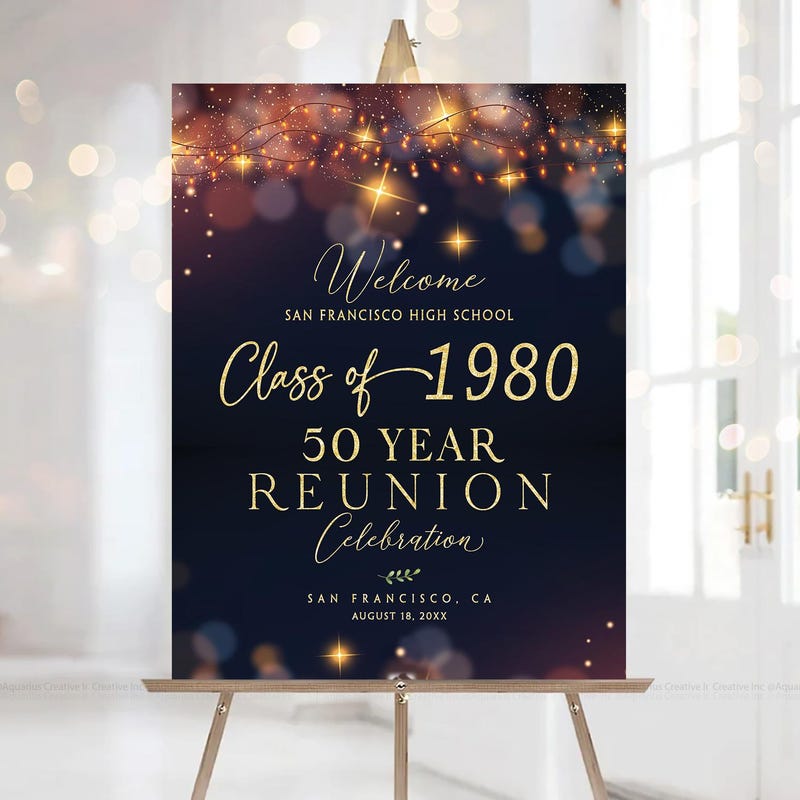 50th Class Reunion Program Template - Etsy