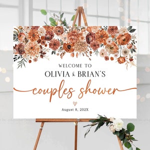 Letrero para despedida de soltera en pareja, letrero de bienvenida para despedida de soltera en otoño, decoraciones de terracota para despedida de soltera, invitaciones para despedida de soltera, despedida de soltera en otoño