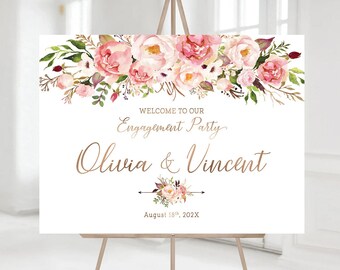 Engagement welcome sign, Engagement sign, Engagement Party Decorations, Wedding welcome sign, Engagement decorations, Engagement party Sign