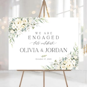 Engagement party sign, Engagement welcome sign, Engagement Decor, Engagement party decorations, Engagement Sign, Engaged sign, Signs