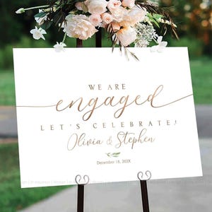 Engagement party sign, Engagement welcome sign, Engagement party Decor, Engagement party decorations, Engagement Sign, Engaged sign, Signs