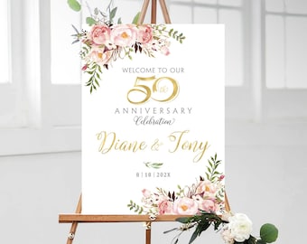 Cartel del 50 aniversario, decoraciones del 50 aniversario, cartel del 50 aniversario, invitación del 50 aniversario, cartel del 50 aniversario