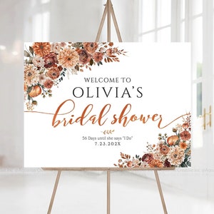 Signo de bienvenida de la despedida de soltera de otoño, letrero de despedida de soltera, decoraciones de despedida de soltera de terracota, invitaciones de despedida de soltera, despedida de soltera de otoño