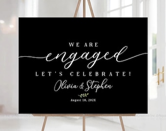 Engagement sign, Engagement welcome sign, Engagement party Sign, Engagement party decorations, Rustic Engagement decor, We are engaged