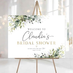 Personalized Bridal Shower Welcome Sign, Welcome To Bridal Shower Sign, Modern Bridal Shower, Minimalist Bridal Shower Sign, Custom Bridal Shower Welcome Sign With Stand