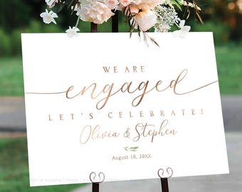 Personalized Engagement party sign, Engagement welcome sign, Engagement party Decor, Engagement party decorations, Engagement Sign, Engaged