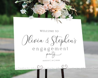 Engagement party sign, Engagement welcome sign, Engagement Decor, Engagement party decorations, Engagement Sign, Engaged sign, Signs