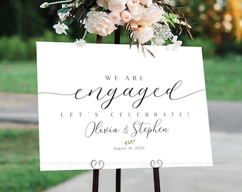Engagement party sign, Engagement welcome sign, Engagement Decor, Engagement party decorations, Engagement Sign, Engaged sign, Signs