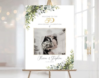 50th Anniversary decorations, 50th anniversary poster, 50th anniversary sign, Anniversary Sign, Wedding Anniversary, Golden Anniversary Sign