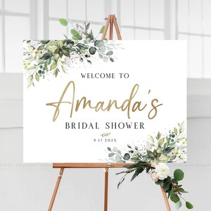 Bridal Shower Welcome Sign, Bridal Shower Sign, Greenery Bridal Shower, Bridal Shower Decorations, Bridal Brunch Sign, Bridal Tea Sign, Sign