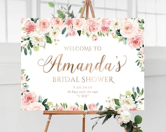 Bridal Shower sign, Bridal Shower Welcome Sign, Bridal Shower decorations, Bridal shower banner, Shower Poster, Bridal shower Invitations