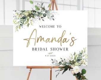 Bridal Shower Welcome Sign, Bridal Shower Sign, Greenery Bridal Shower, Bridal Shower Decorations, Bridal Brunch Sign, Bridal Tea Sign, Sign