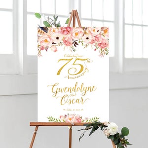 Signo del 50 aniversario, Signo de aniversario imprimible, Decoración del 50 aniversario, Cartel del 50 aniversario, Invitación del 50 aniversario