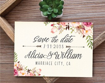 rustic save the date