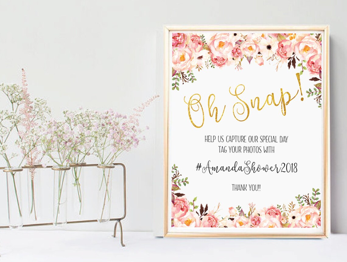 Social Media Wedding Sign Printable Instagram Wedding Sign - Etsy