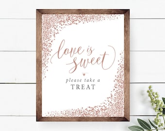 Love is Sweet Sign, Dessert Table Sign, Love is Sweet Take a Treat Sign, Wedding welcome sign, wedding decorations, Wedding Signs, Signs