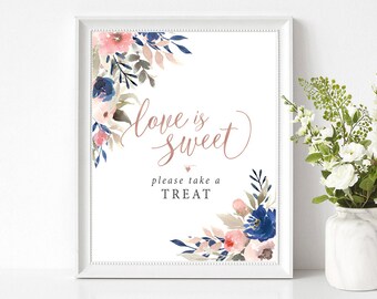 Love is Sweet Sign, Dessert Table Sign, Love is Sweet Take a Treat Sign, Wedding welcome sign, wedding decorations, Wedding Signs, Signs