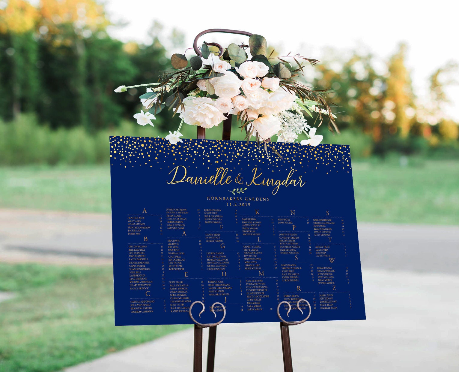 Wedding seating chart alphabetical Wedding Seating Chart ...