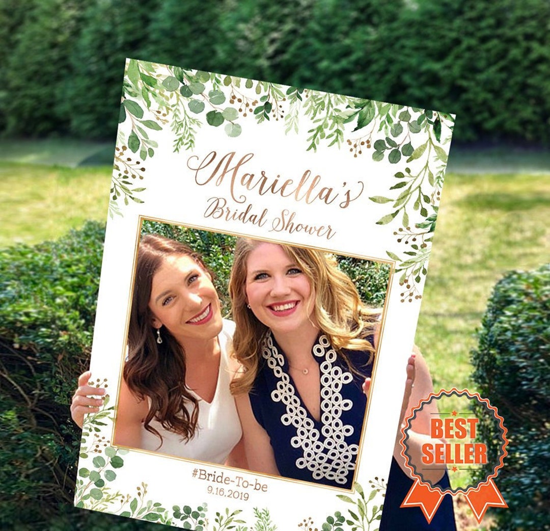 Bridal Shower Photo Prop, Bridal Shower Photo Booth Frame, Greenery