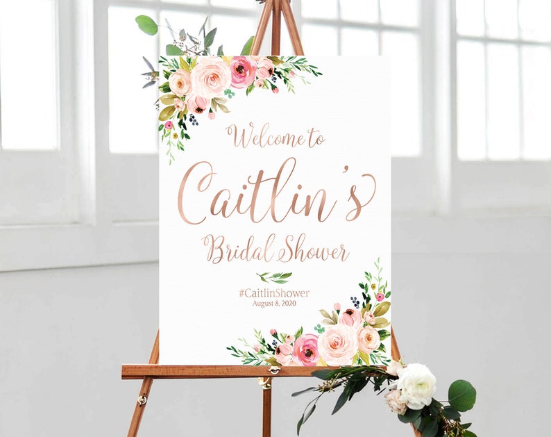 Bridal Shower decoration, Bridal Shower Welcome Sign, Bridal Shower sign, bridal shower invitation, PRINTABLE sign, Bridal Shower sign image 1