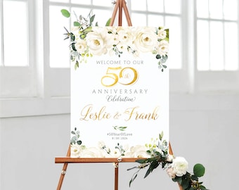 50th anniversary sign, 50th anniversary decorations, 50th anniversary poster, 50th anniversary invitation, 50th anniversary sign