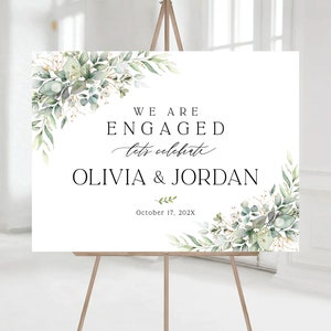 Engagement party sign, Engagement welcome sign, Engagement Decor, Engagement party decorations, Engagement Sign, Engaged sign, Signs image 2