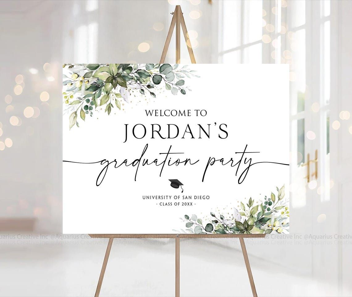 Graduation Welcome Sign, Graduation Sign, Graduation Party Sign ...