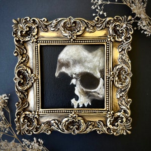 ORIGINAL Broken skull oil painting