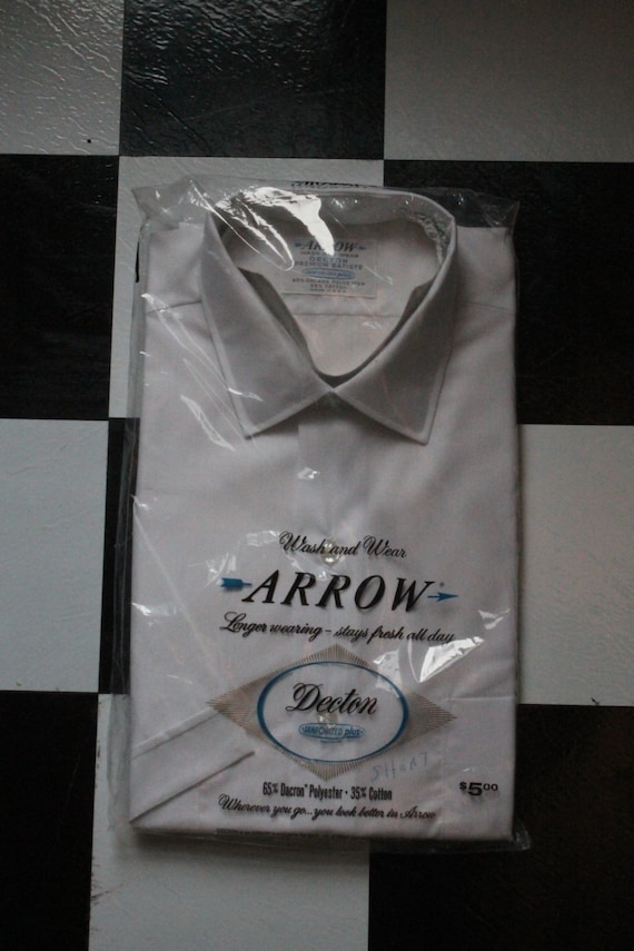 Wash and Wear Arrow Short Sleeve Men's White Shirt