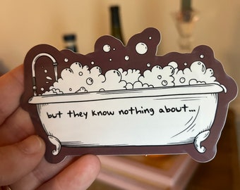 Dress Taylor Swift Inspired vinilo Sticker - Derramando vino en la bañera - Reputación