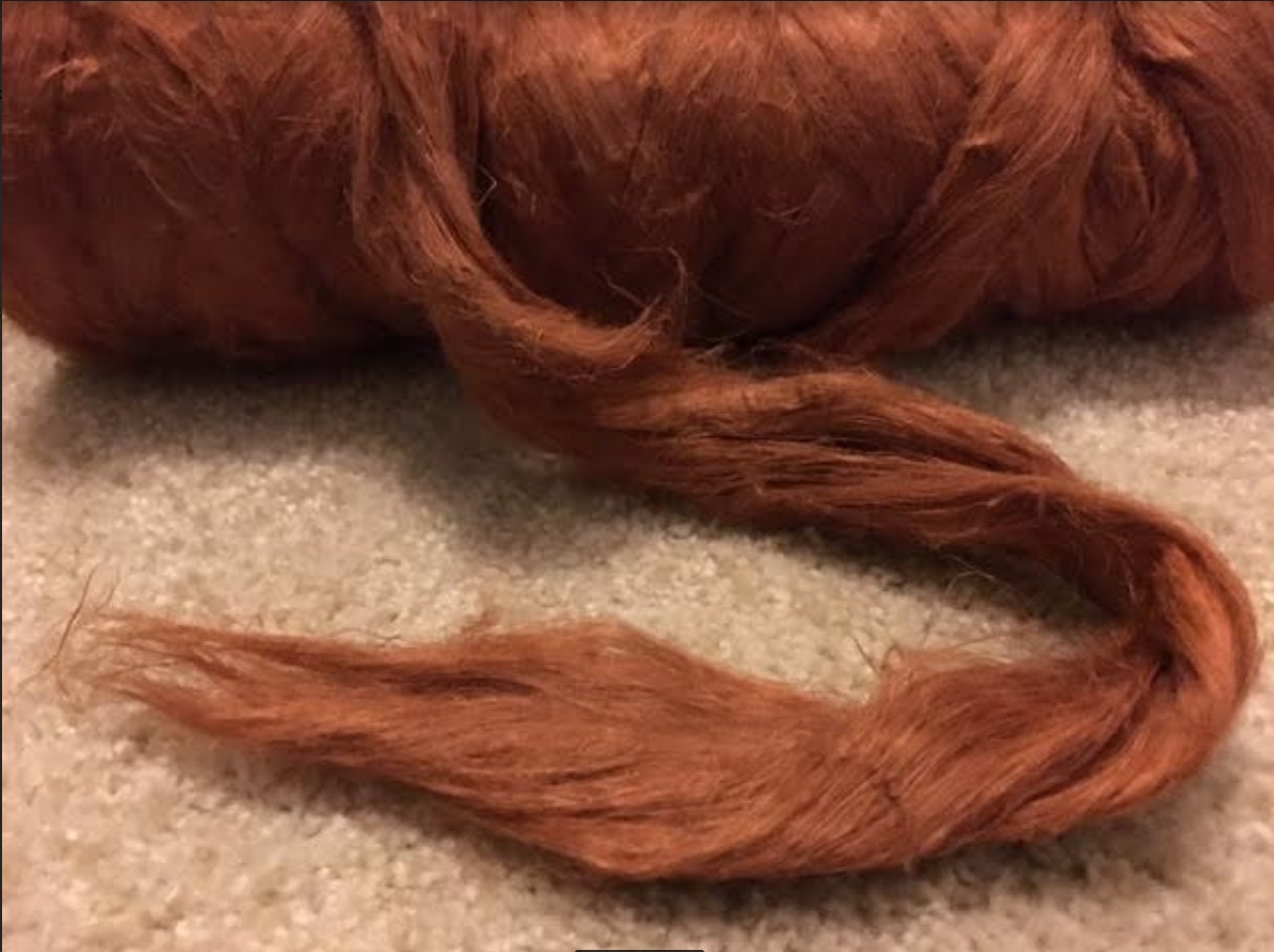 Flax/linen Roving. 1oz Colors: Rust /chocolate/cinnamon for Felting ...