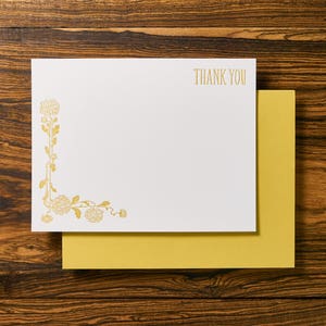 Cartão De Notas Boho Floral Letterpress Papelaria Obrigado