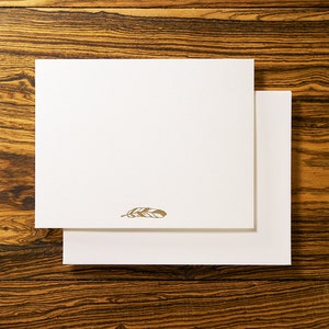 Feather Boho - Nota de papelaria tipográfica