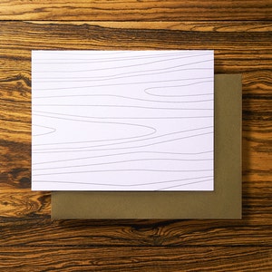 Cartão de papelaria Arbor Woodgrain - Fun Letterpress