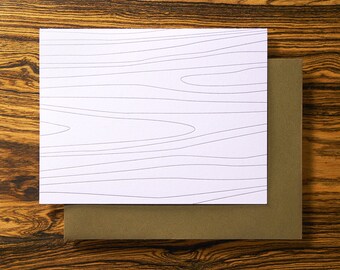 Arbor Woodgrain - Fun Letterpress Stationery Card