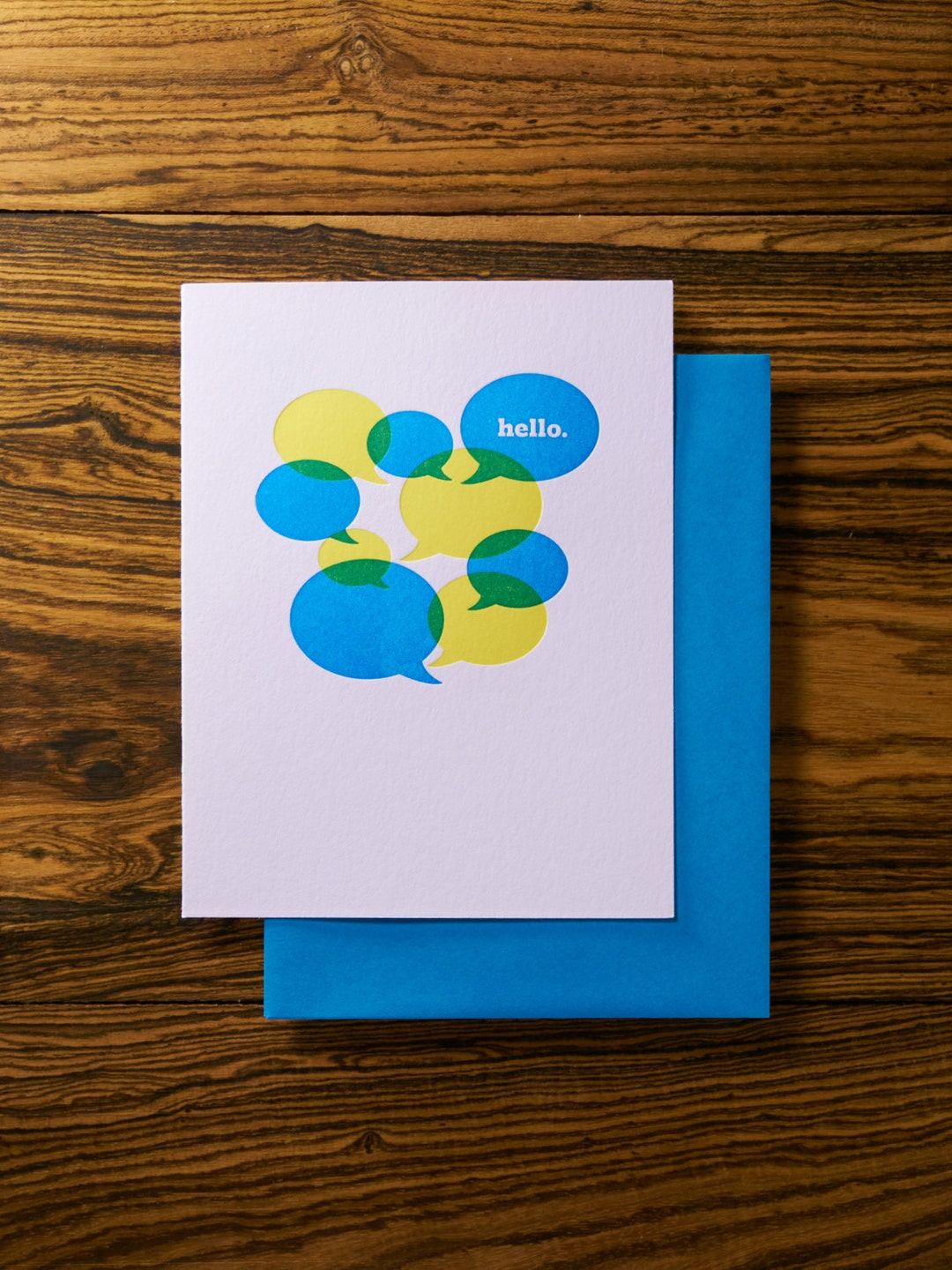 Say Hello - Cute Letterpress Stationery Card Stocking Stuffer - Etsy