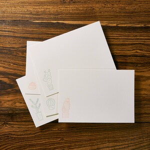 Cactus - Papelería tipográfica Tarjeta de notas Relleno de medias